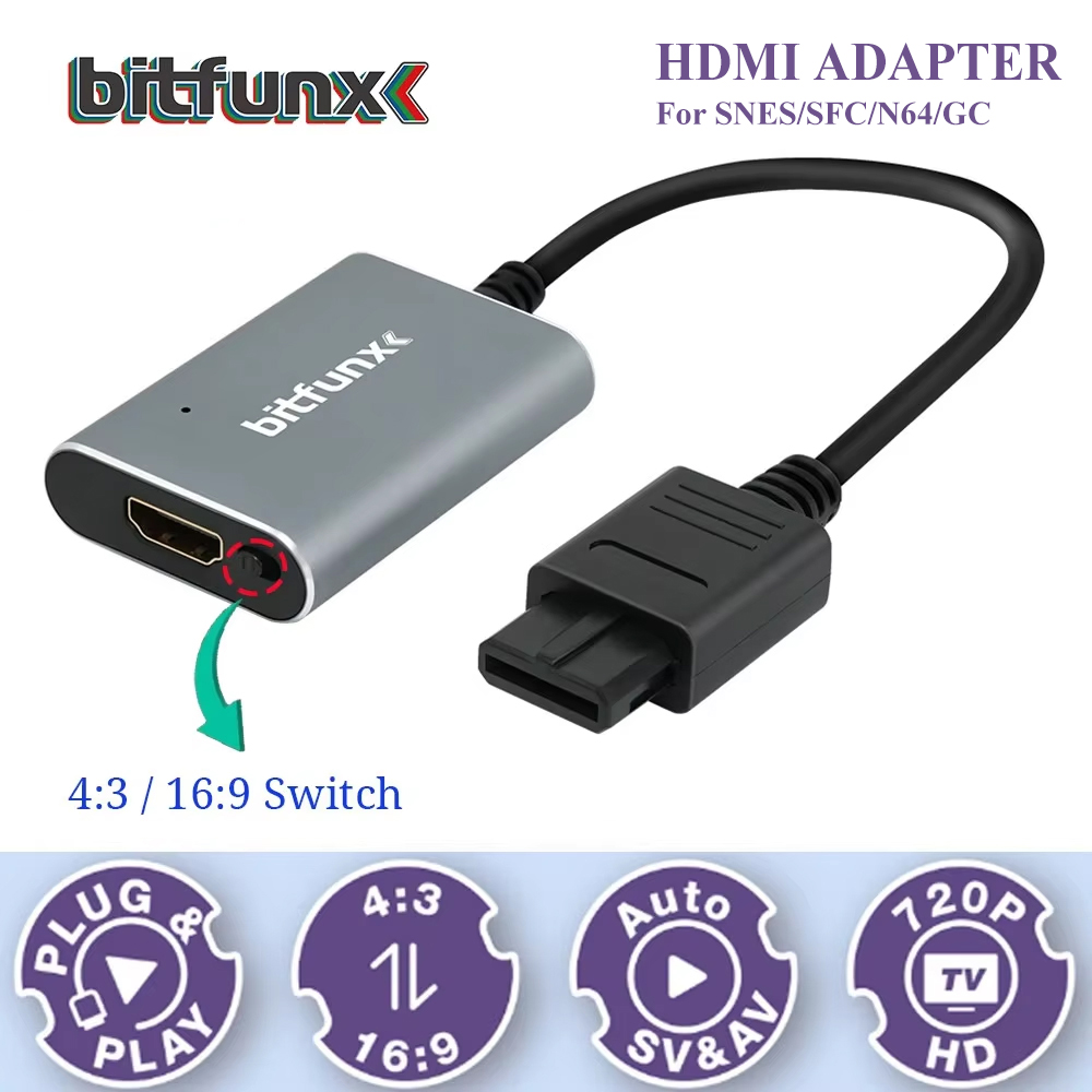 Retro Gaming Accessories - Bitfunx 720P Svideo / AV To