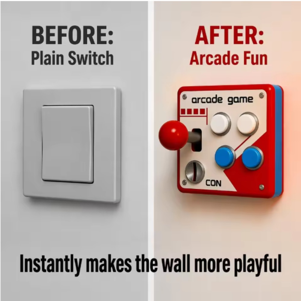 Retro Gaming Accessories - Retro Arcade Joystick Switch Plate Cover,