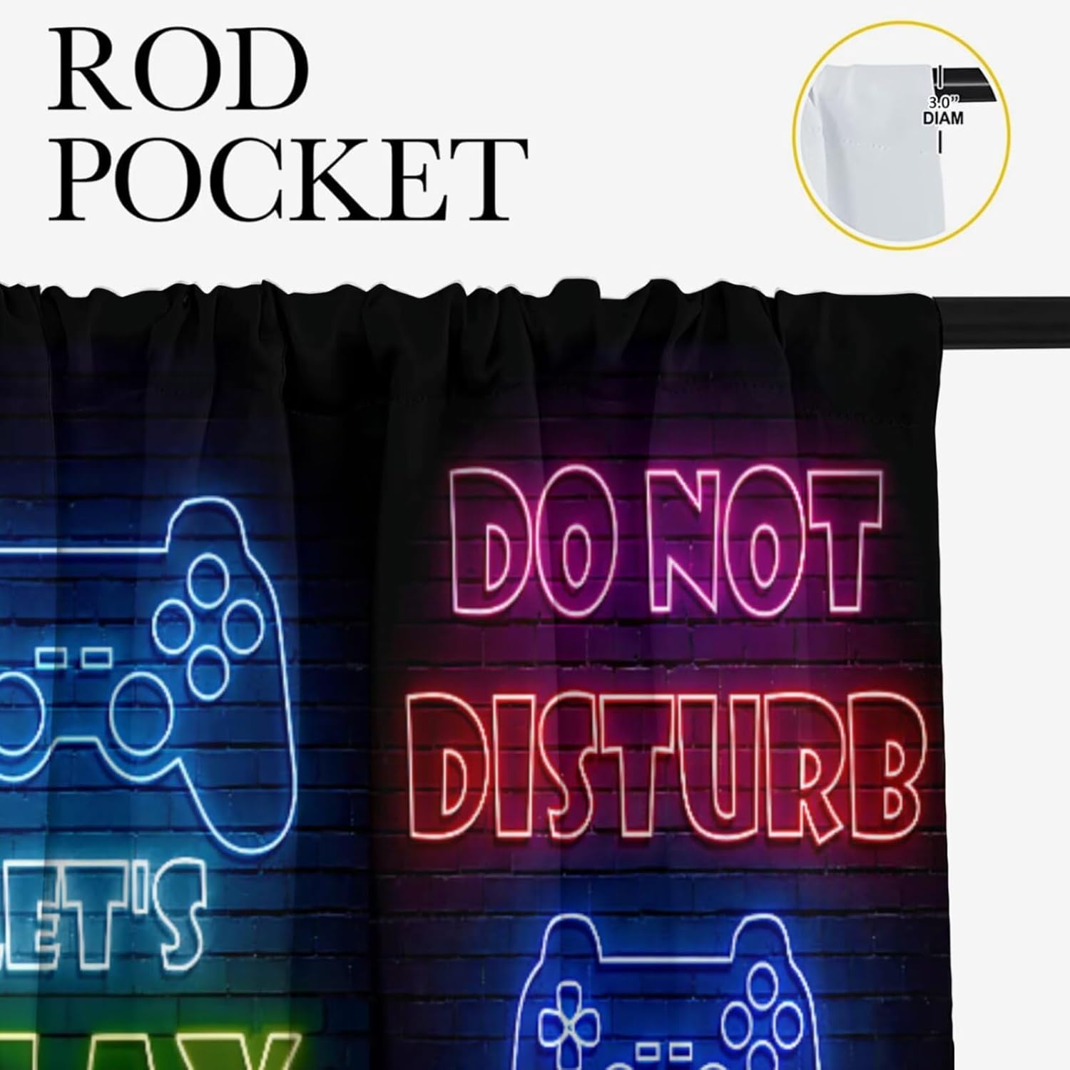 Gaming Gamer Curtain Curtains  - Retro Gaming Zone recension och pris