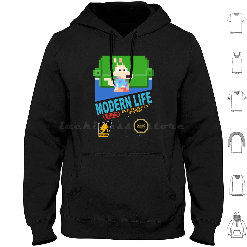 Modern Life Hoodies Long Sleev - Retro Gaming Life recension och pris