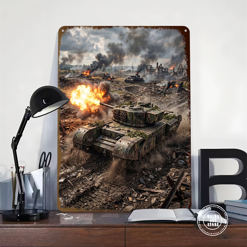 Tank Firing in War Zone Poster - Retro Gaming Zone recension och pris