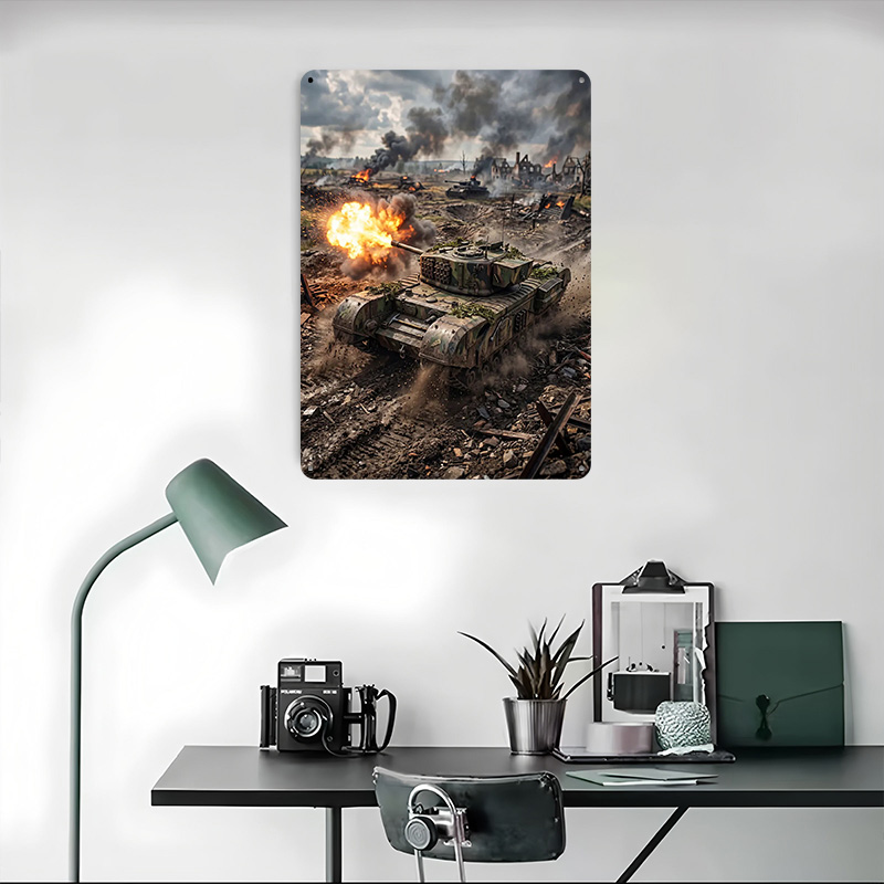 Tank Firing in War Zone Poster - Retro Gaming Zone recension och pris