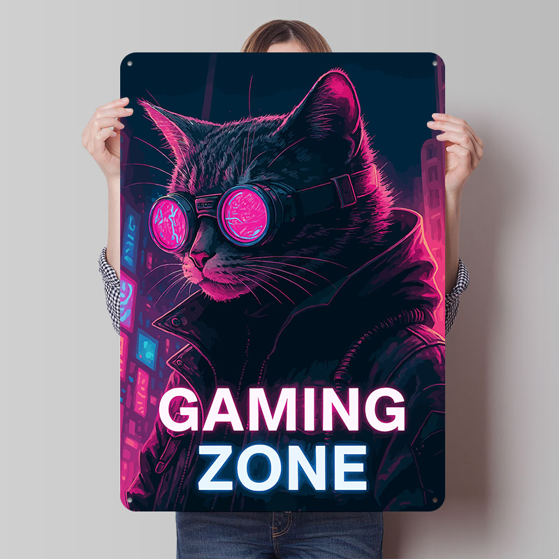 Cyberpunk Cat Gaming Zone Tin  - Retro Gaming Zone recension och pris