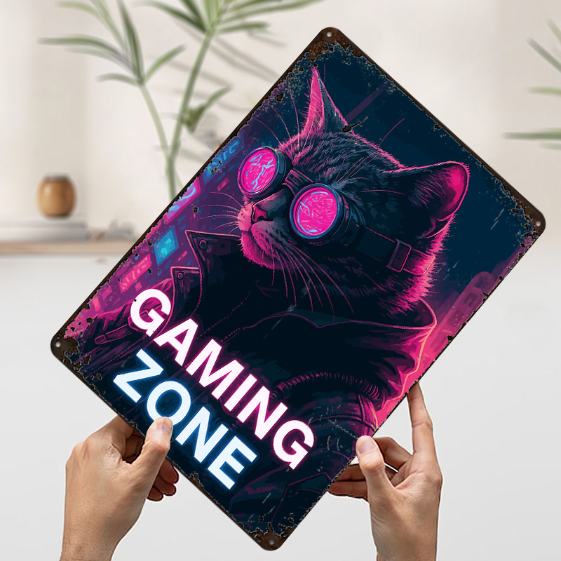 Cyberpunk Cat Gaming Zone Tin  - Retro Gaming Zone recension och pris