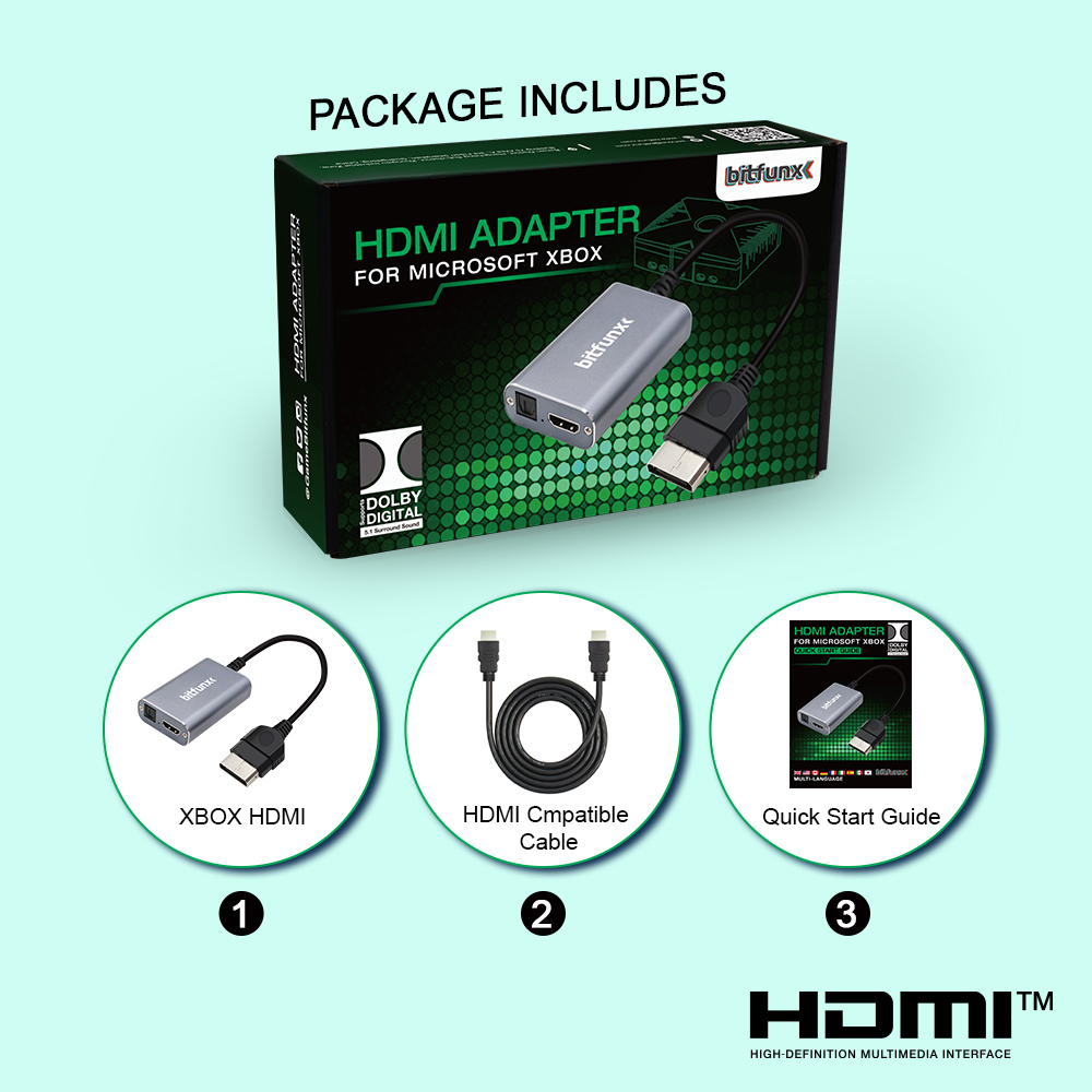 Bitfunx HDMI™ Adapter for XBOX - Retro Gaming Realm recension och pris