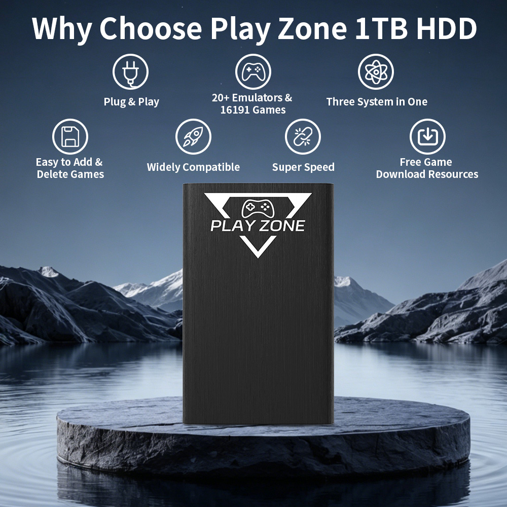 Play Zone 1TB Portable Gaming  - Retro Gaming Realm recension och pris