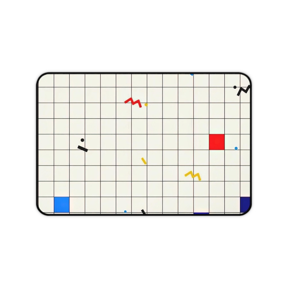 Retro Geometric Grid Desk Mat  - Mouse Gaming Retro recension och pris